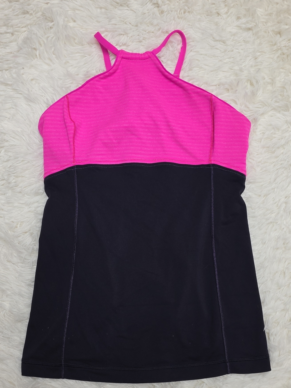 lululemon athletica- Hot Pink & Navy Active Tank Top. Size 8